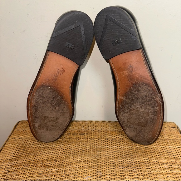 Allen Edmonds Loafers Woodstock 10.5D Slip On Kiltie Tassel 2 Tone Black Brown - Picture 10 of 11